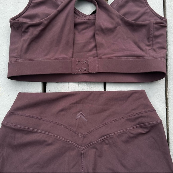 Oner Active Women's Athletic Shorts and Top Set Large Brown Active Matching Set - Picture 4 of 6